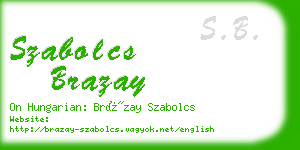 szabolcs brazay business card